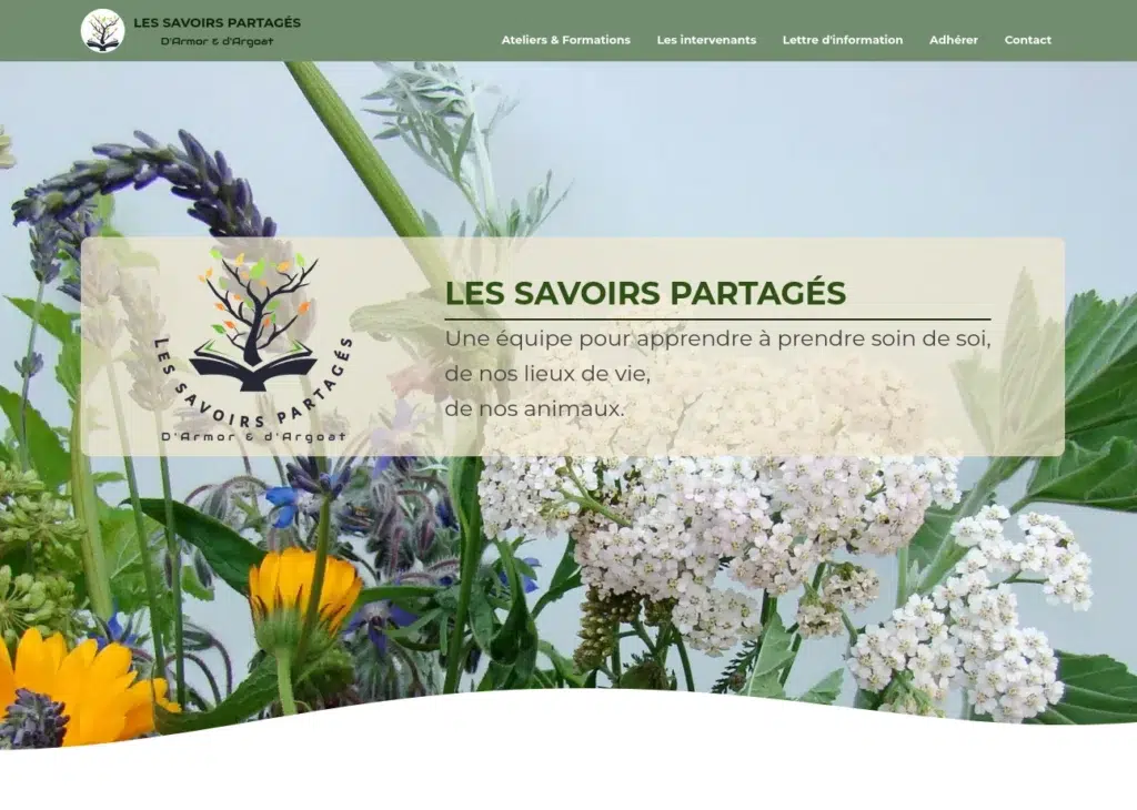 Site internet des Savoirs Partagés